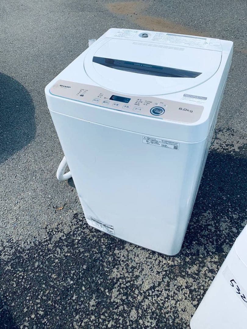 ①✅SHARP 電気洗濯機✅送料設置無料 ✅ES-GE6G-T✅