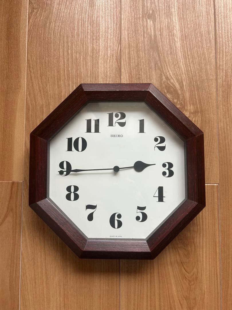 値下げ　渡辺力　八角形　ローズウッド　掛時計