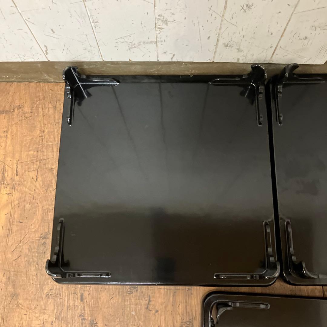 D-4 ② 昭和レトロ 会議膳 膳 御膳5客セット セット売り 四角形 正方形