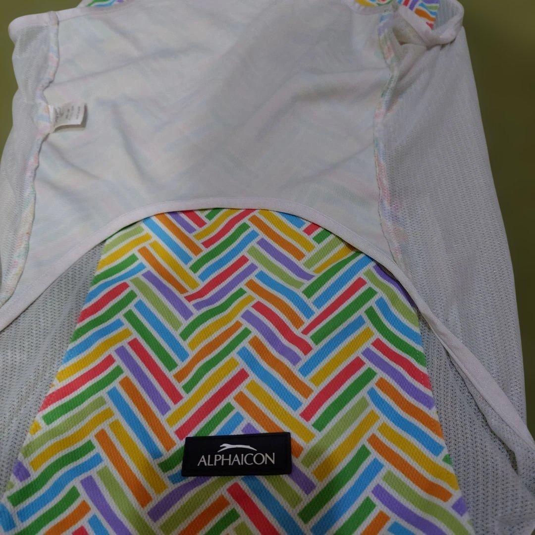 ALPHAICON 幾何学模様 メッシュ犬服 1XL サマークーリングタンク