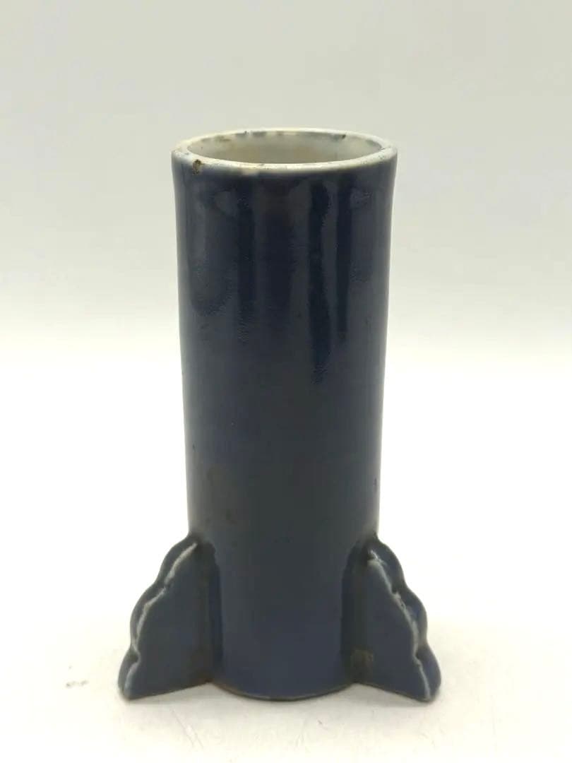 瑠璃釉　香筒　足付　霽藍　茶道具　送料込み251027