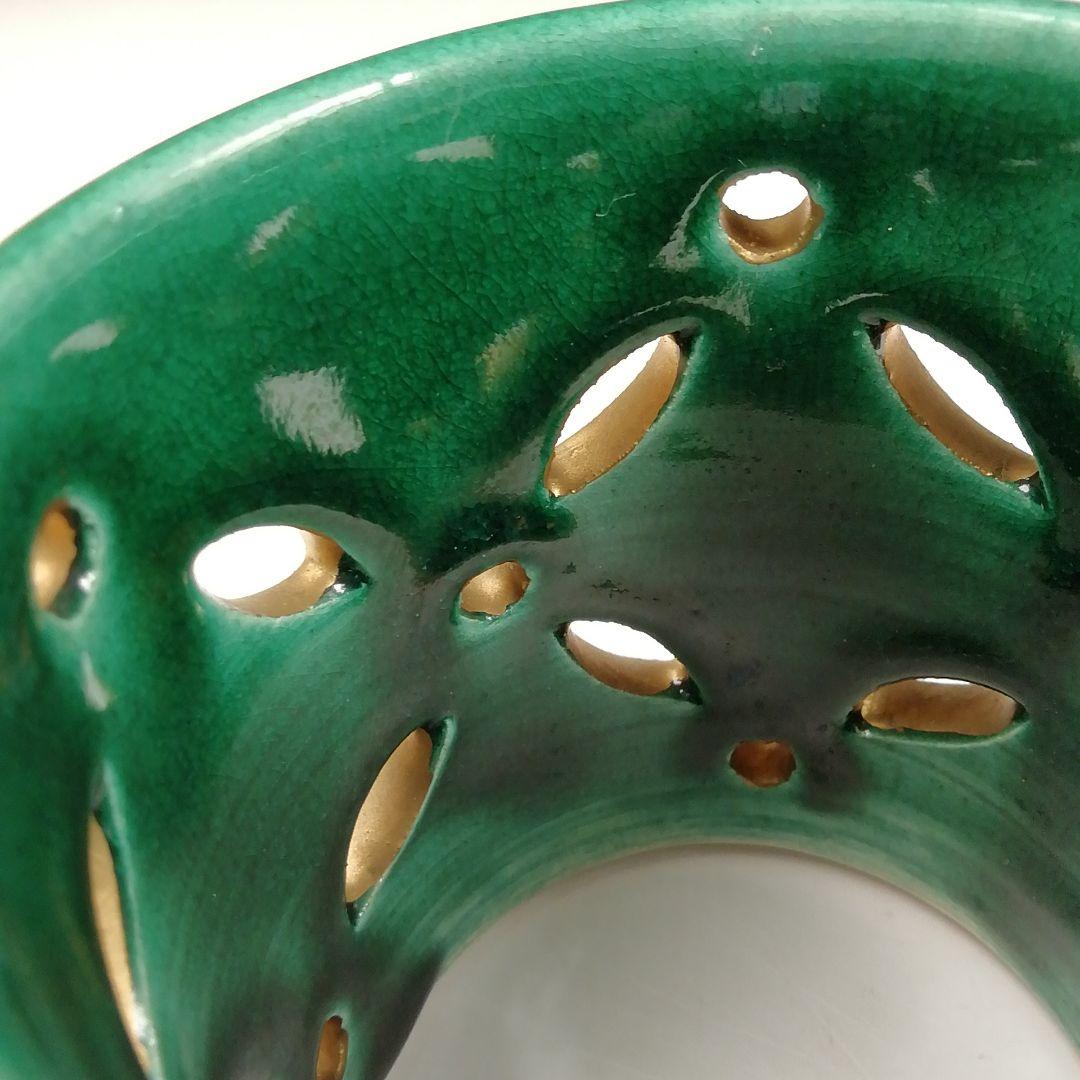 Ｔ８９５　蓋置　『七宝透　蓋置』『加賀瑞山 造』　共箱　茶道具