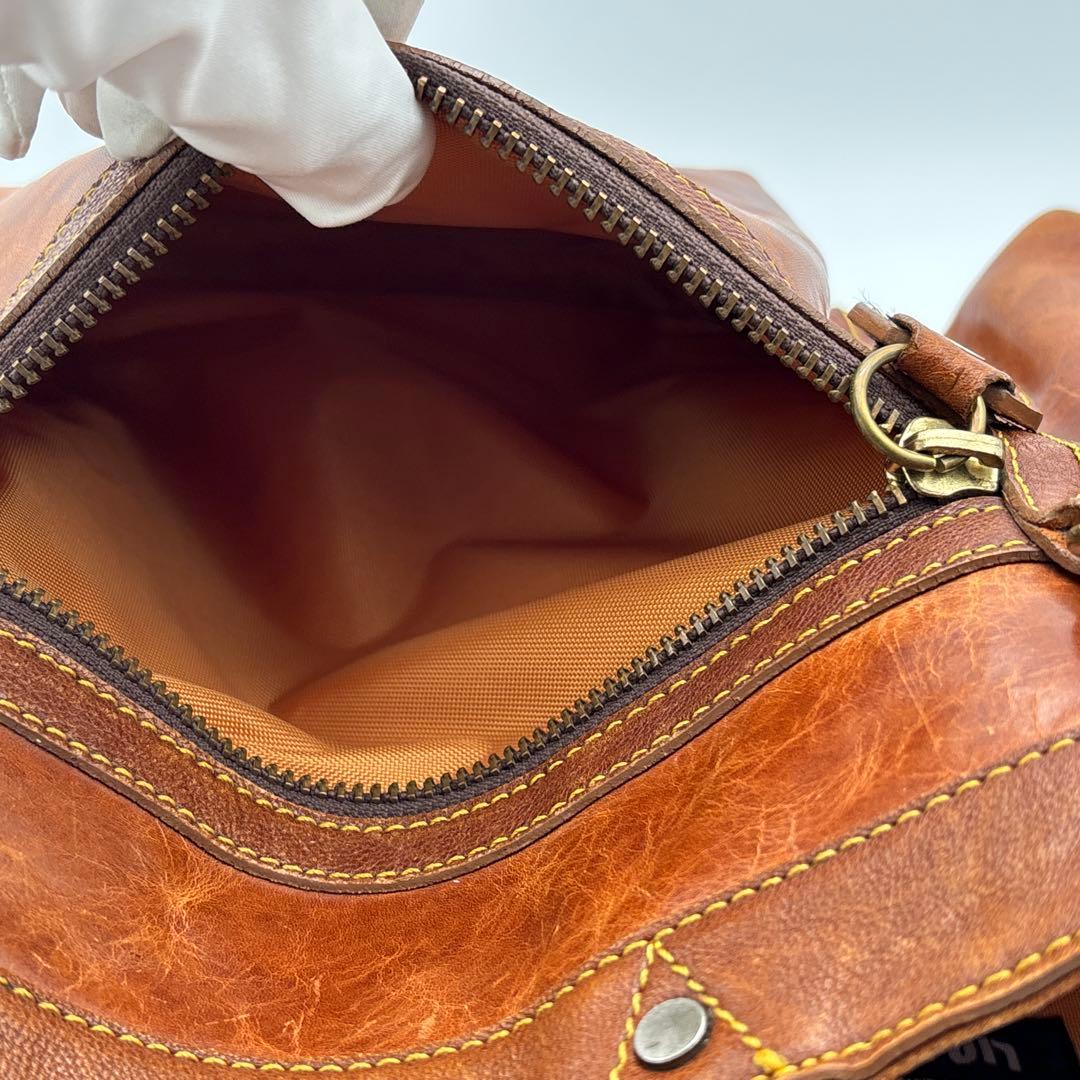 【希少】輪怐 LIN-KU ビジネスバッグ 2way ブリーフケース キャメル