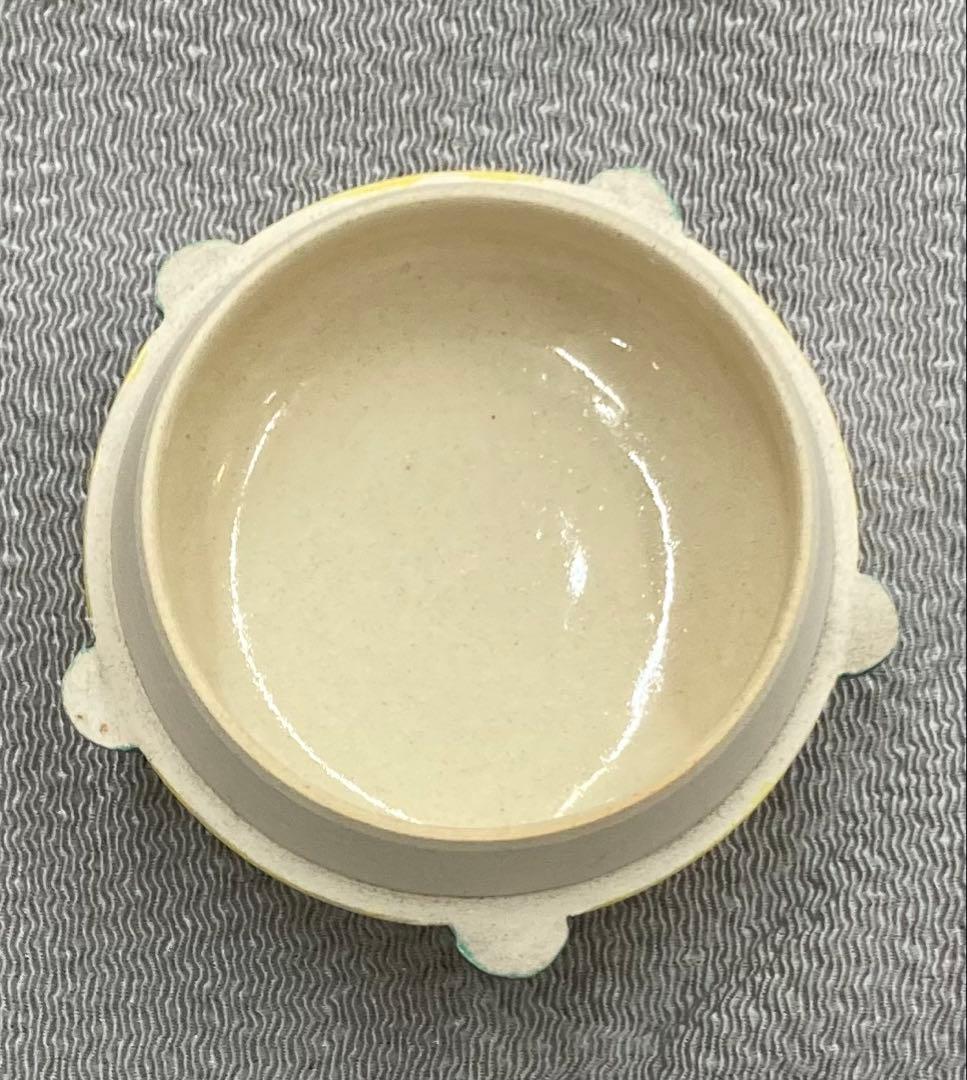 B453s「黄南京宝珠 香合」杉田祥平造　共箱　清閑寺窯　竜爪　香道具　茶道具