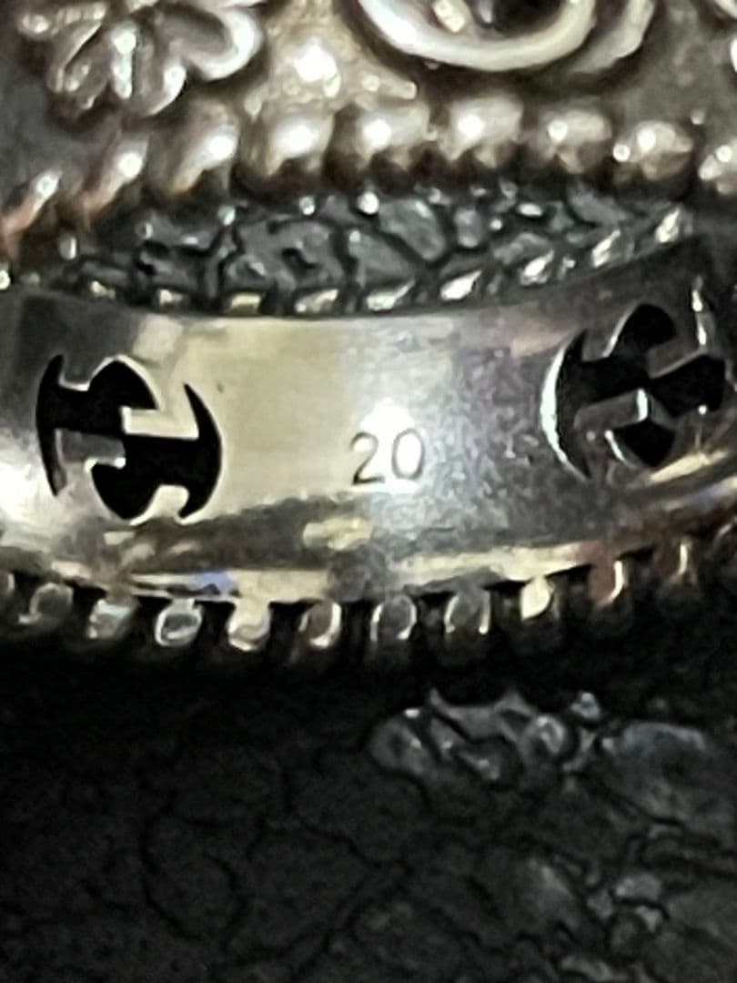 シルバー925 GUCCI　フラワーリング　スネークリング　ggリング ダブルg
