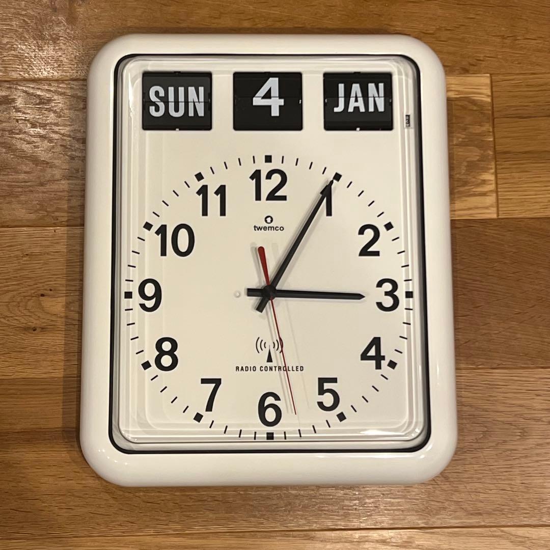 m*s様 twemco 壁掛け時計 電波時計 トゥエンコ パタパタ時計 日めくり