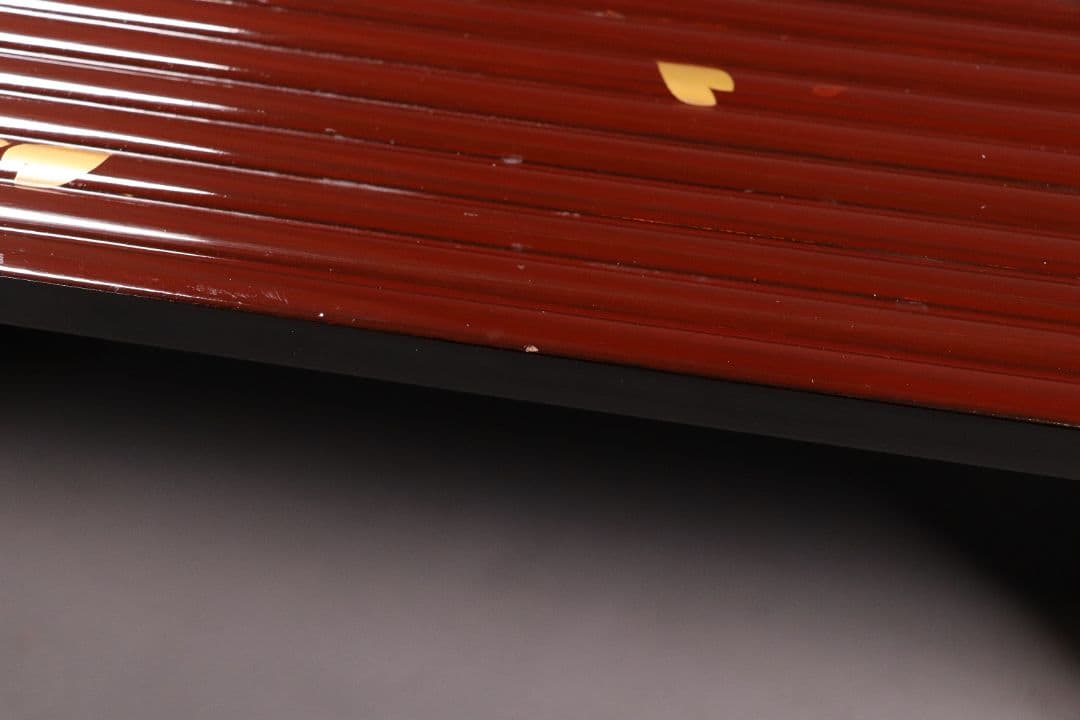 漆芸 桜ちらし蒔絵 花台 最大幅45.7cm 木製 卓 覆輪 雪輪 MA345