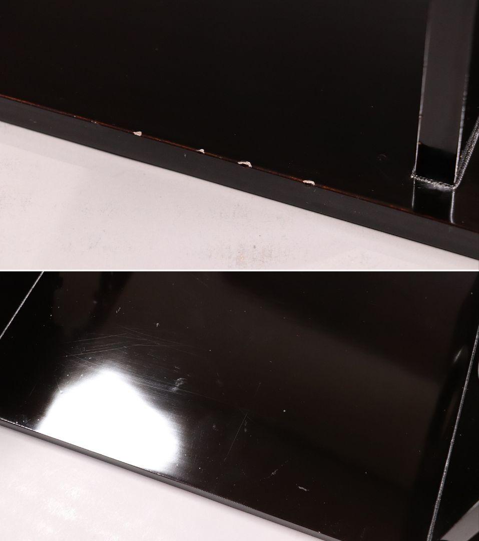 漆芸 桜ちらし蒔絵 花台 最大幅45.7cm 木製 卓 覆輪 雪輪 MA345