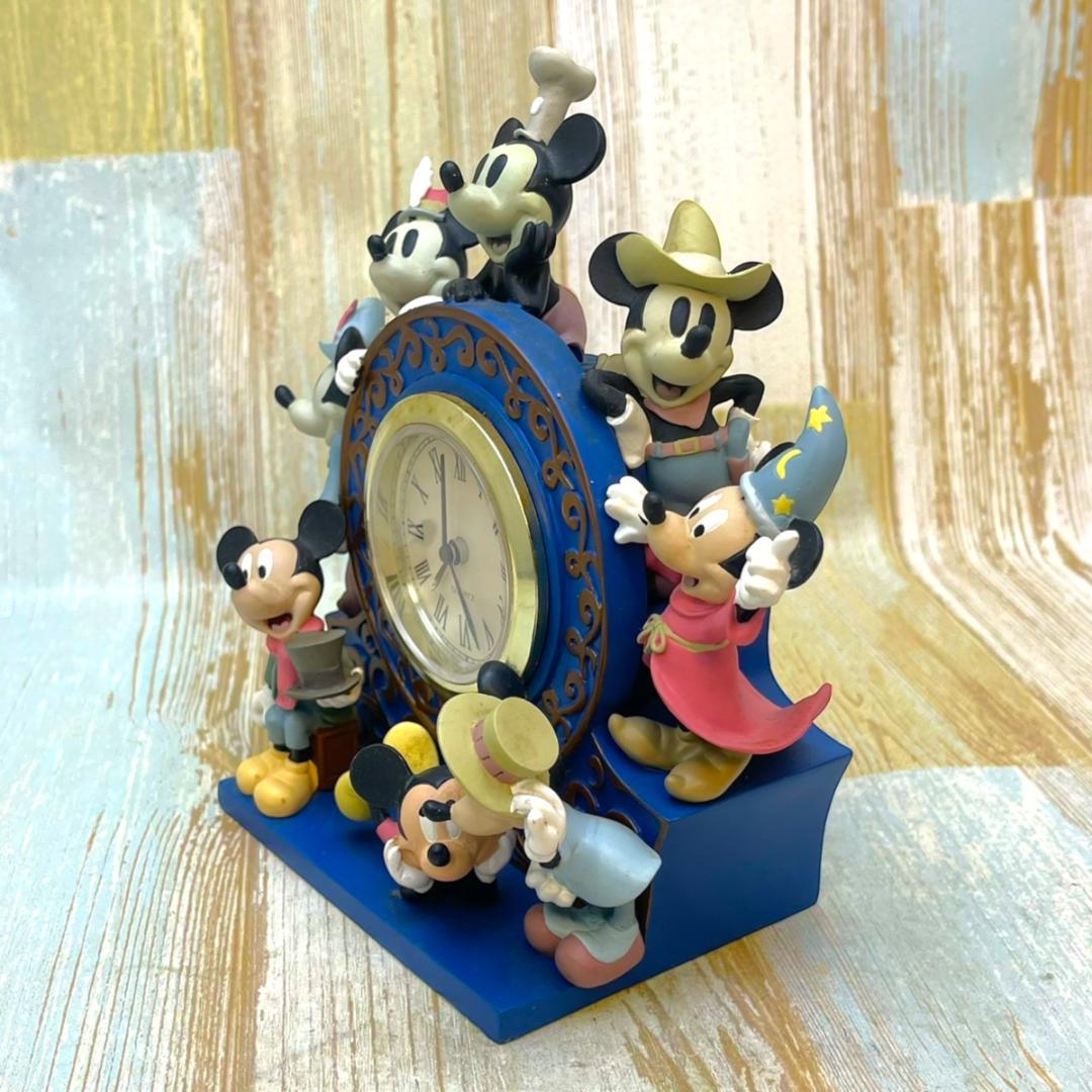 ミッキーマウス 置時計 蒸気船ウィリー 魔法使いの弟子 ミッキーの二挺拳銃