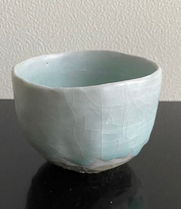 藤平寧　抹茶盌　秘色色　茶道　茶碗　藤平伸　共箱