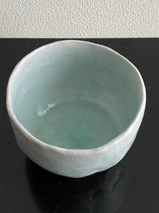 藤平寧　抹茶盌　秘色色　茶道　茶碗　藤平伸　共箱