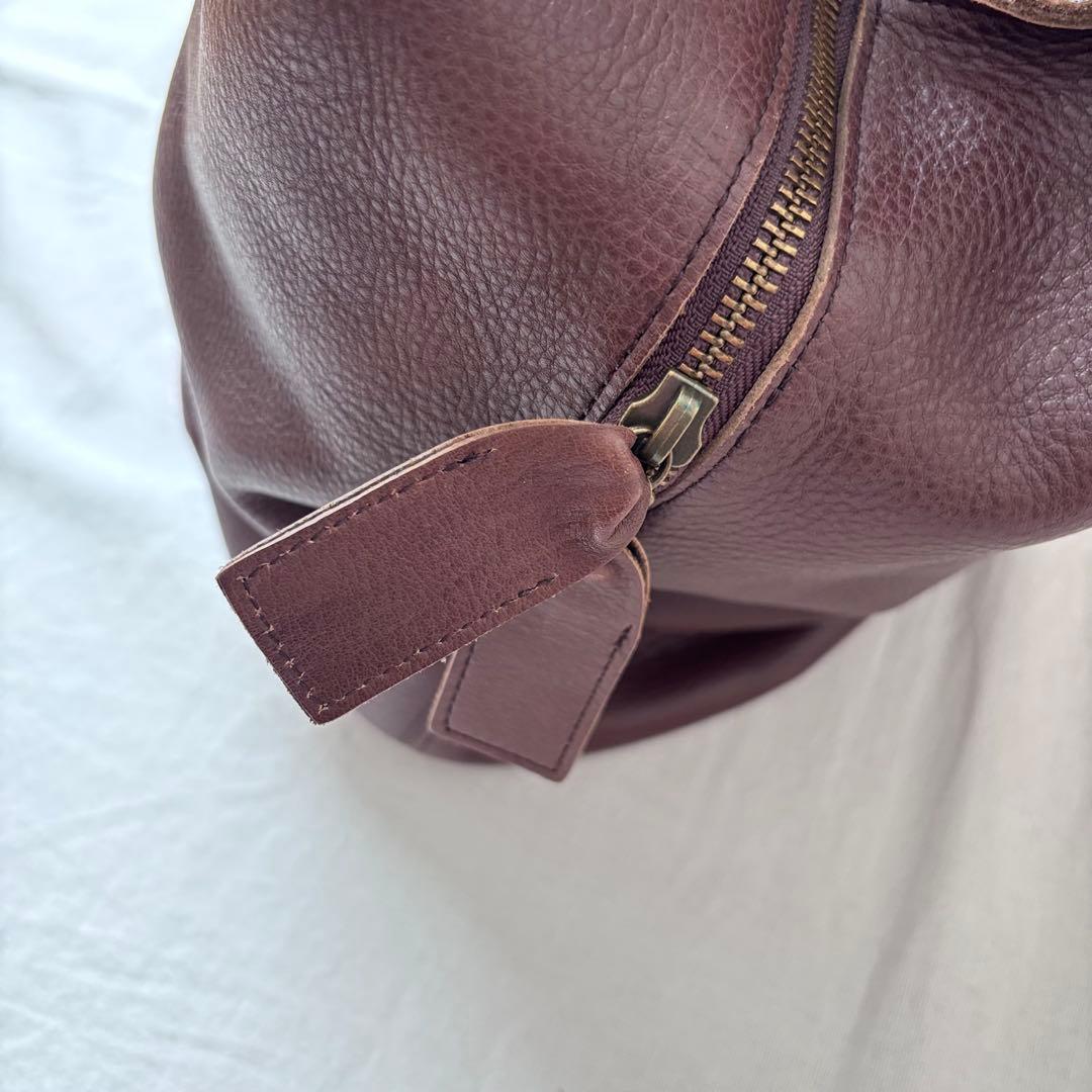 【美品】◆ヨーガンレール ショルダーバッグ 牛革 レザーバッグ 茶