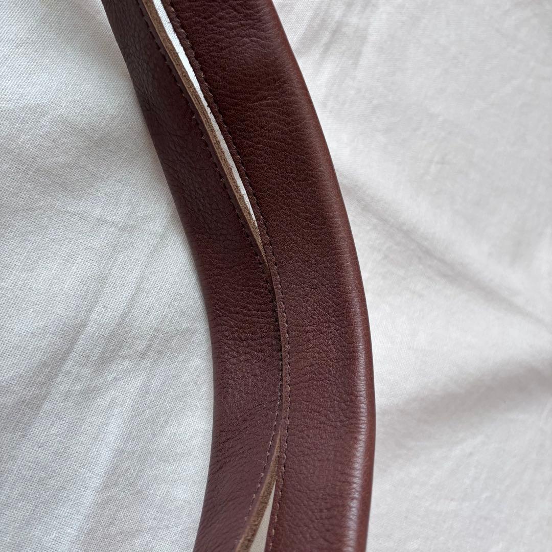 【美品】◆ヨーガンレール ショルダーバッグ 牛革 レザーバッグ 茶