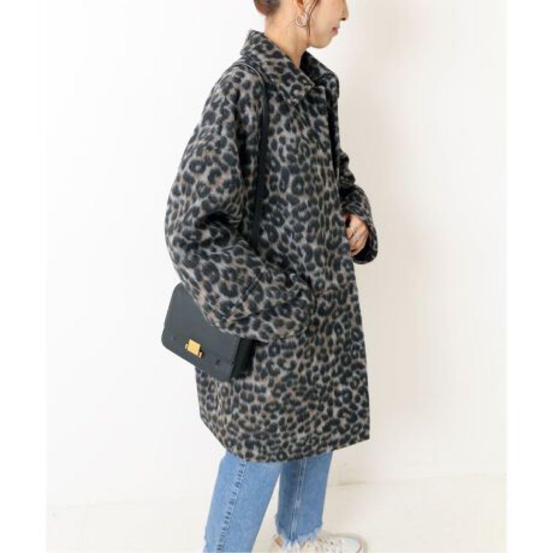 Spick and Span レオパードシャギーバルカラーコート