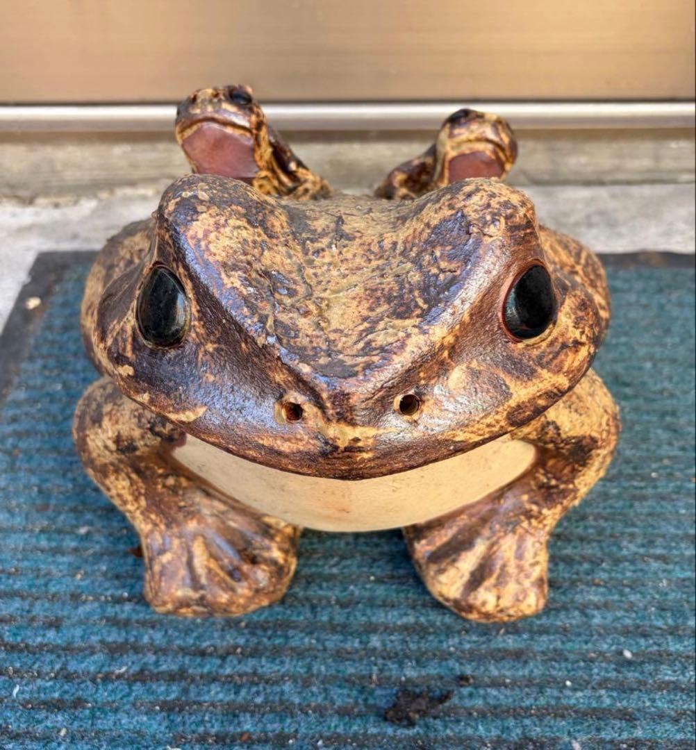 カエル 蛙 陶器 希少 レア 置物