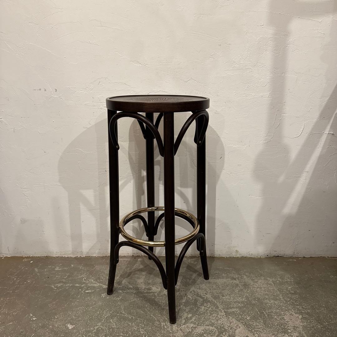 ヴィンテージ　ラウンド　スツール　ハイチェア　座面装飾　1