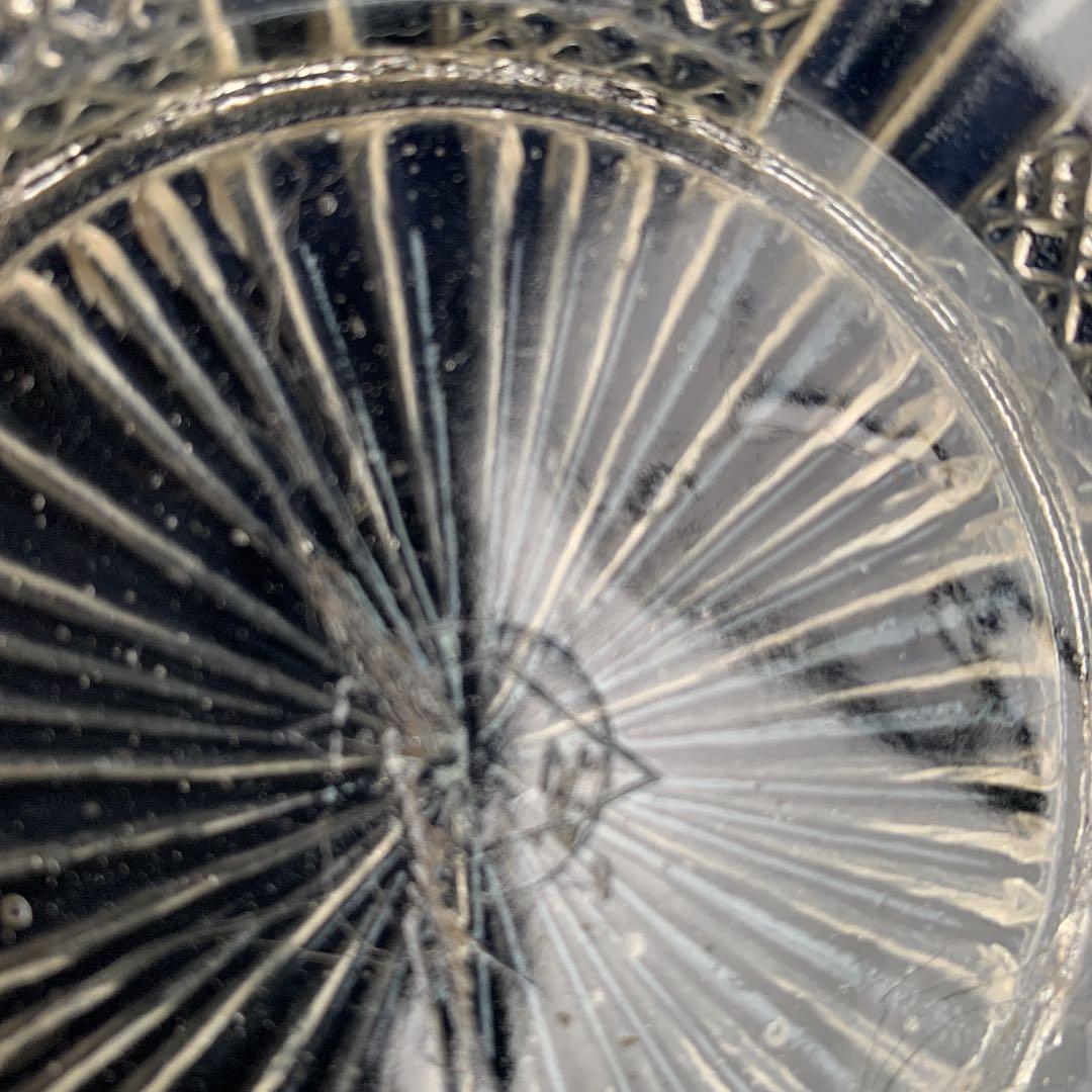 アンティークプレスガラス　プレート