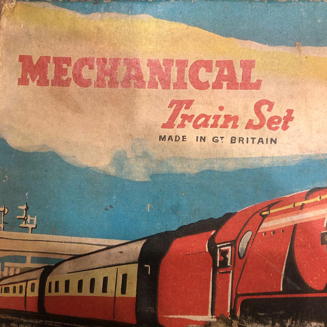 アンティーク　ゼンマイ仕掛けのイギリス製機関車セット
