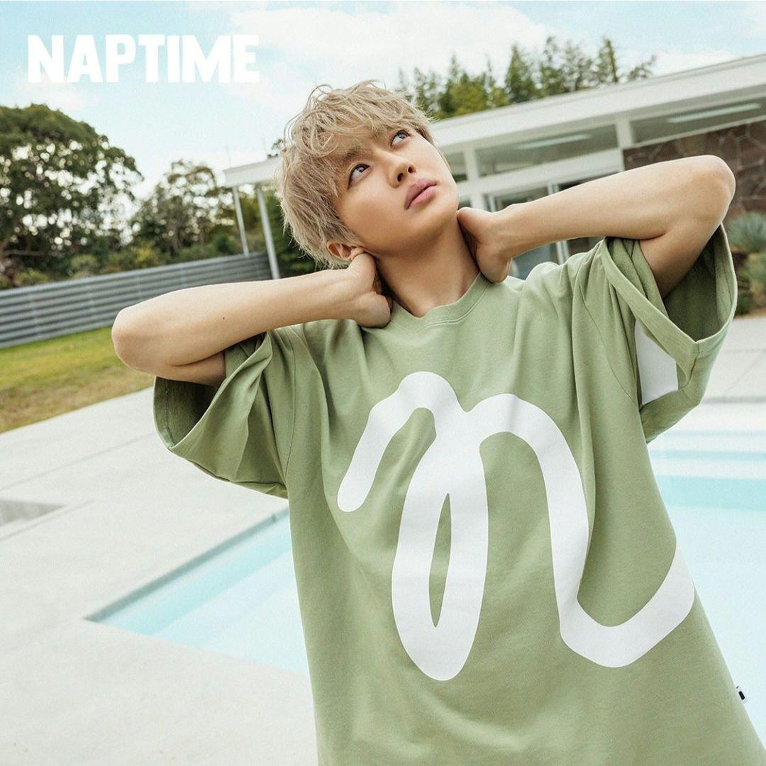 値下げ Naptime. プリントBIG Tシャツ KHAKI サイズM