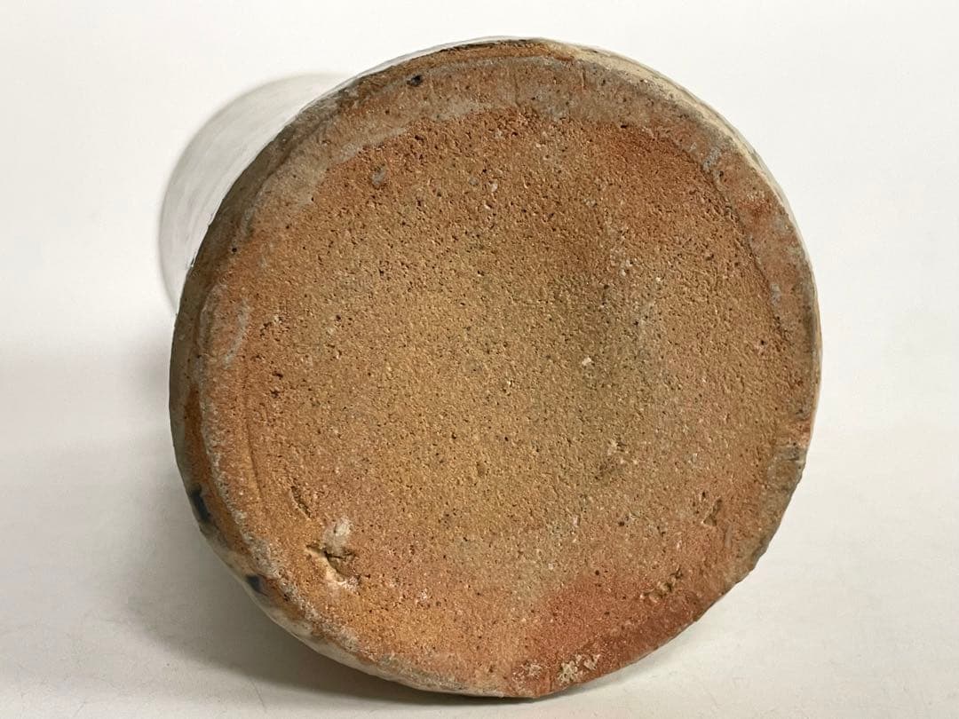 陶芸家　人間国宝　濱田庄司　浜田庄司　花生　花入　花瓶　トウキビ文　筒花入　共箱