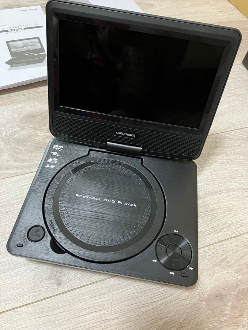 【美品】GREEN HOUSE dvdプレイヤー 7inches