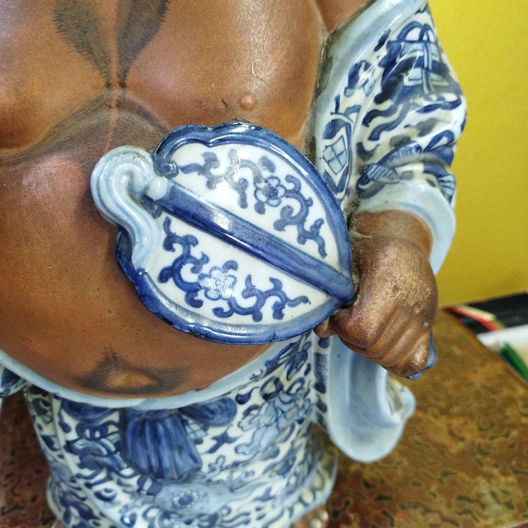 九谷焼陶器 布袋様 骨董品 招福 高さ ３８ｃｍ