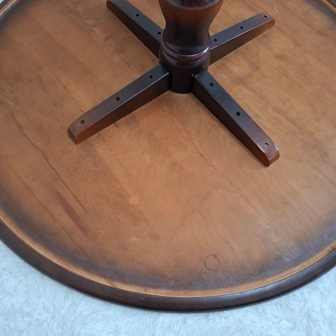 【状態良好】飛騨産業 円形 ダイニングテーブル キツツキマーク