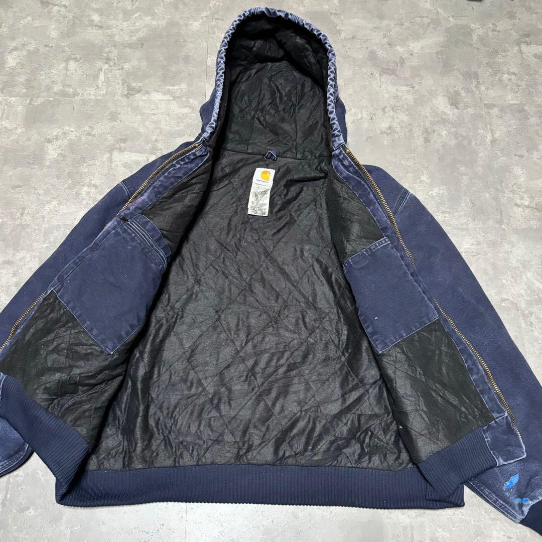 00s 究極フェード Carhartt J130 アクティブジャケット 濃紺