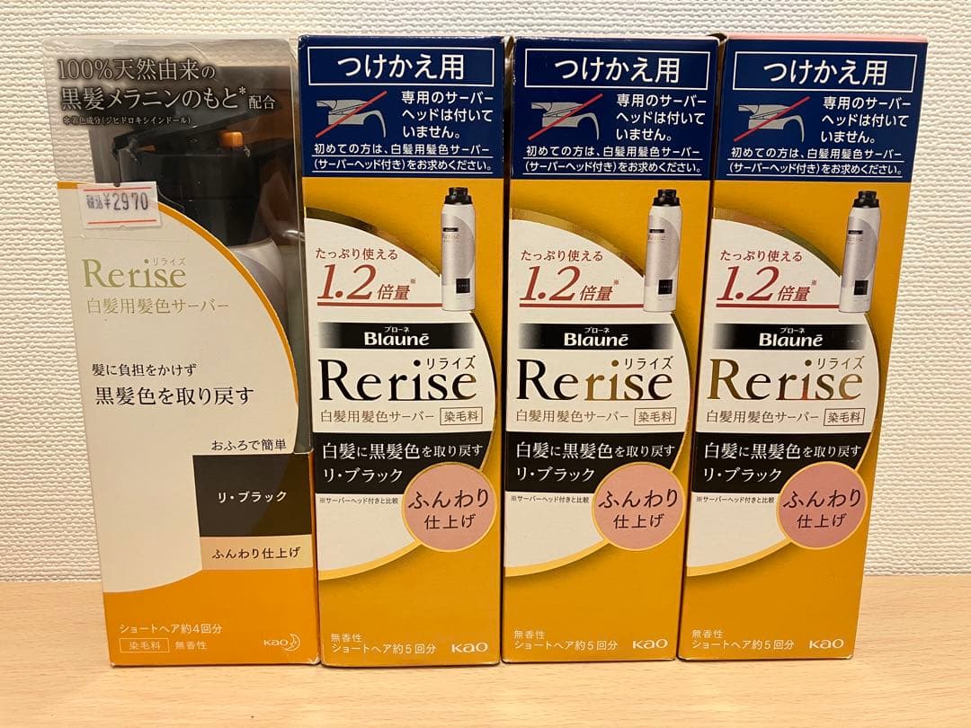リライズ 白髪用髪色サーバー リ・ブラック ふんわり仕上げ　本体　つけかえ用
