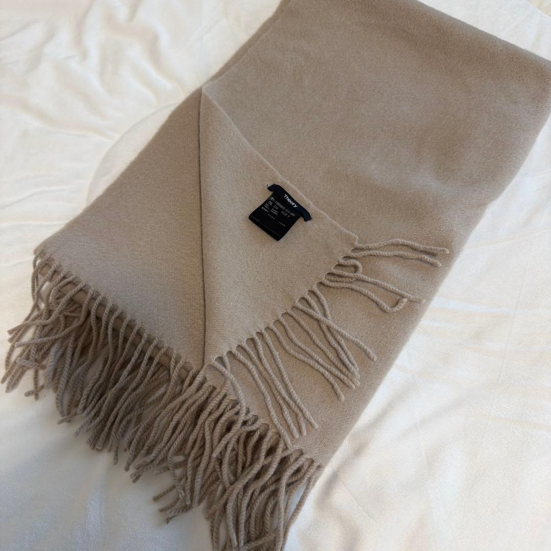 Theory カシミヤ100% ベージュマフラー