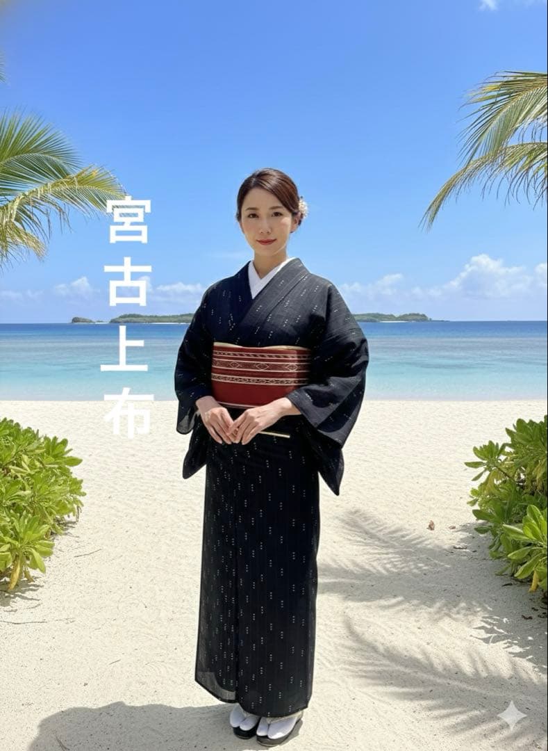 ☘️早い者勝ち☘️【国宝品】●国指定無形文化財【宮古上布】●苧麻●草木染●盛夏