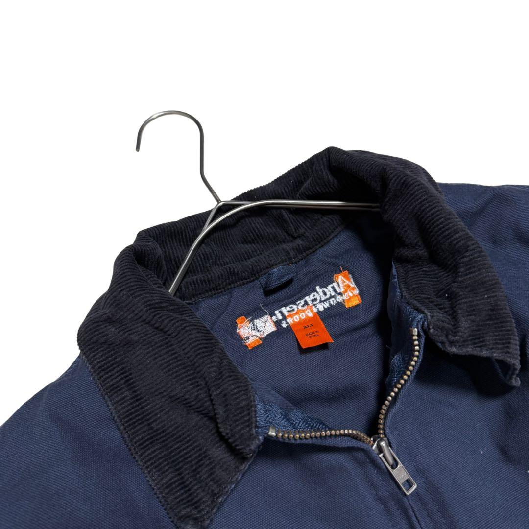 00s 企業ロゴダックジャケット 短丈 フェード デトロイト US古着