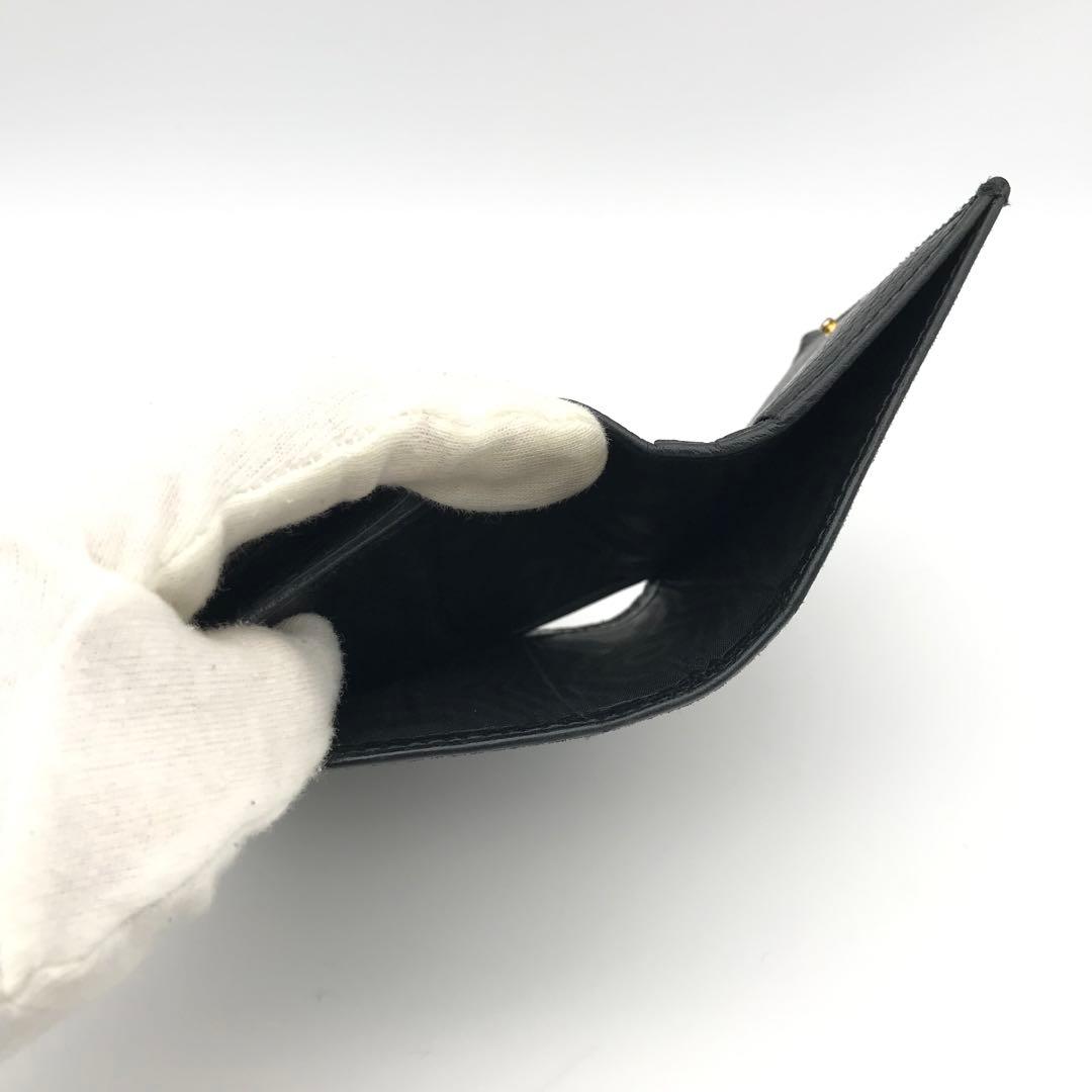 正規品　新品同様　グッチ財布　グッチ折り財布　GGマーモント　ブラックレザー