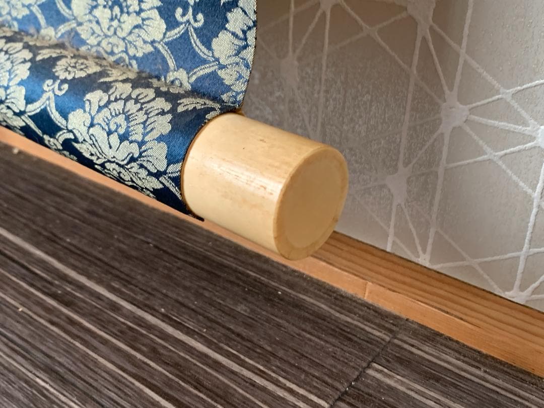 東大寺 清水公照 花開蝶自来 一行書 紙本肉筆 掛軸 共箱 茶掛 844