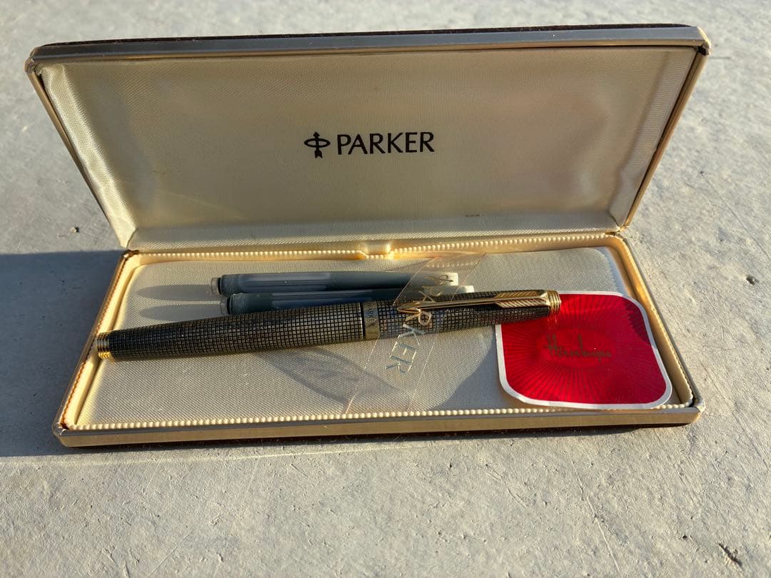 PARKER パーカー 万年筆 スターリングシルバー 14K ケース　レトロ