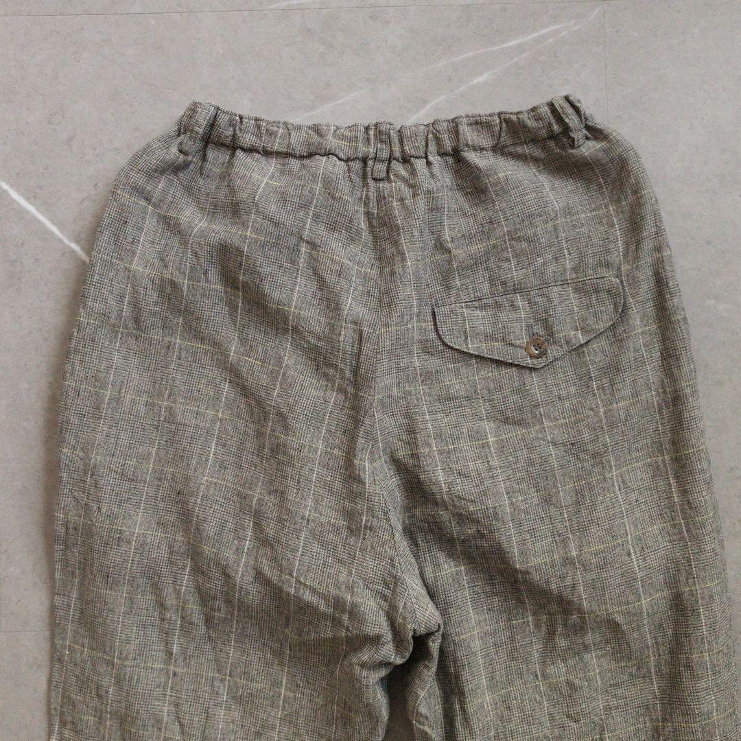ゴーシュ リネンパンツ サイズ2 グレンチェック
