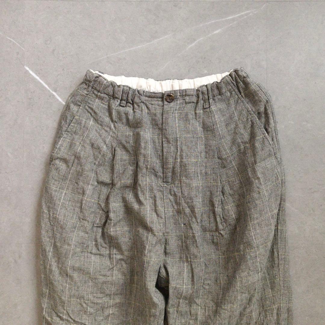 ゴーシュ リネンパンツ サイズ2 グレンチェック