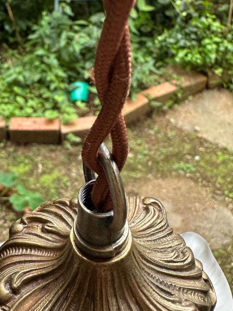 1920年代 フランス アンティーク アプリカシオン 可愛い薔薇のアトリエランプ