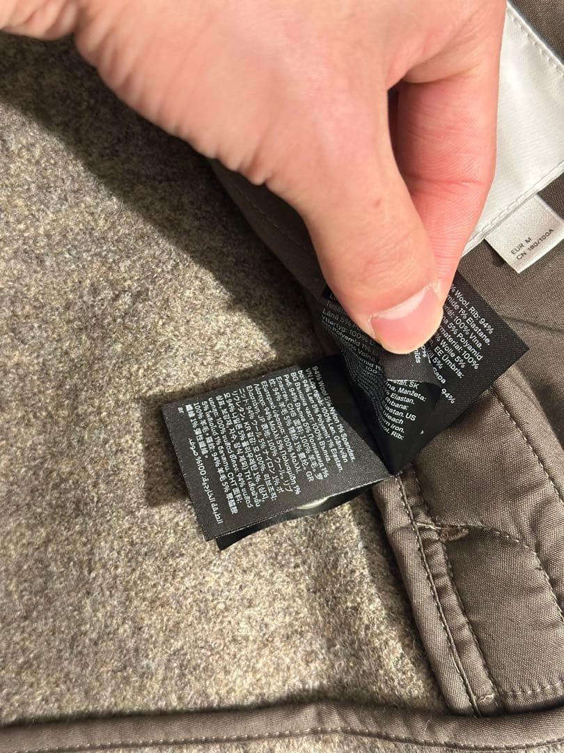 COS ウール混紡ブラウンジャケット