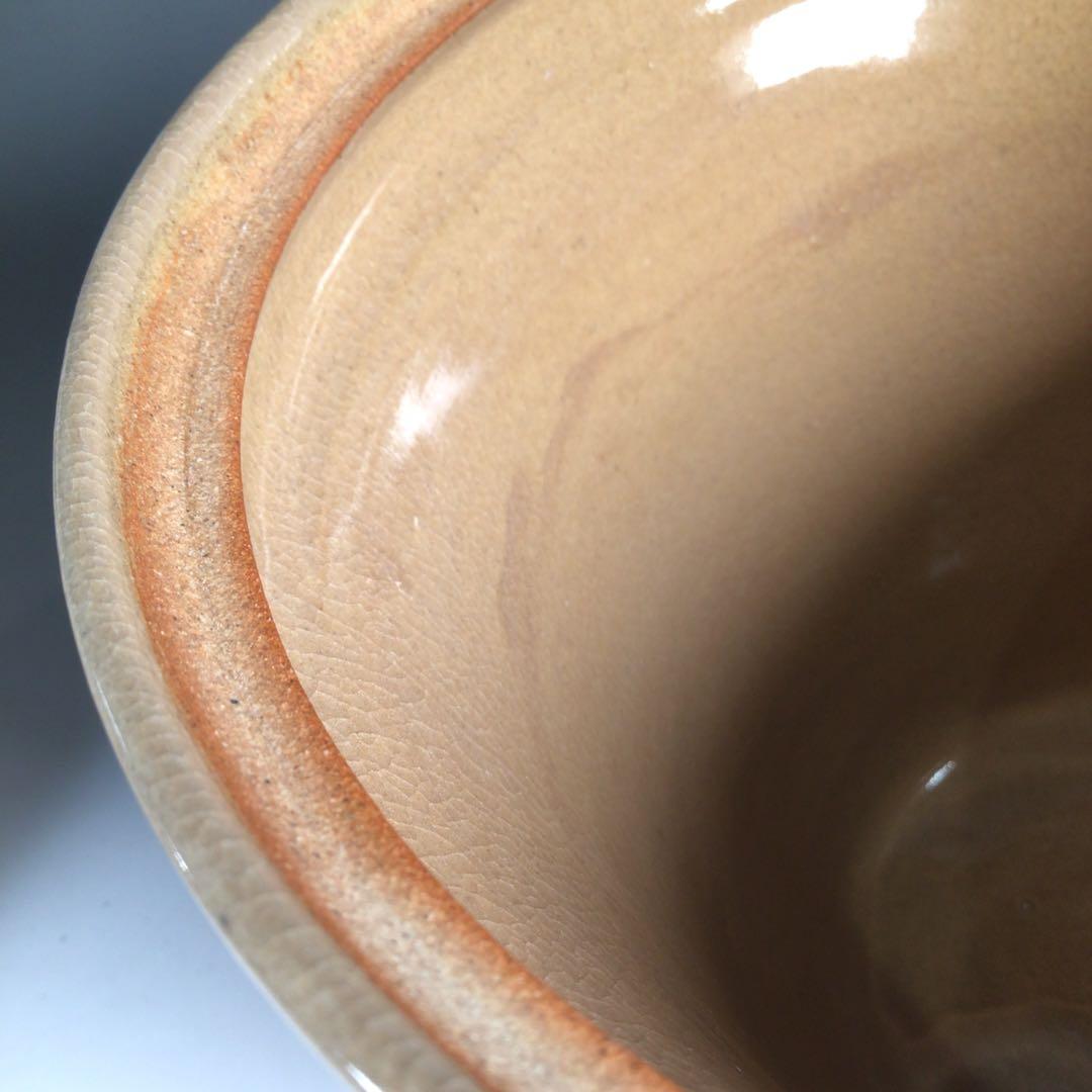 Ｎ１６４　水指　『宮島焼』『川原圭斎造』『広口水指』　共箱　茶道具