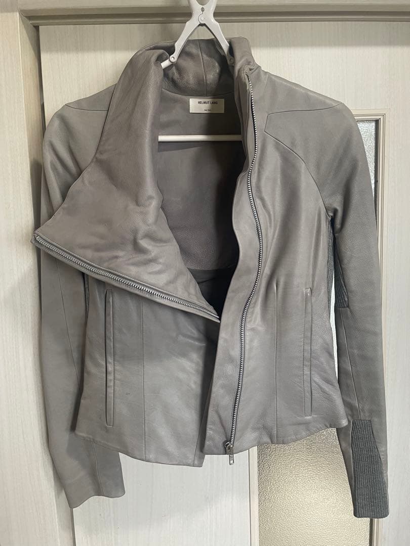 Helmut Lang ヘルムート・ラング　レザー　ジャケット　グレー　リック