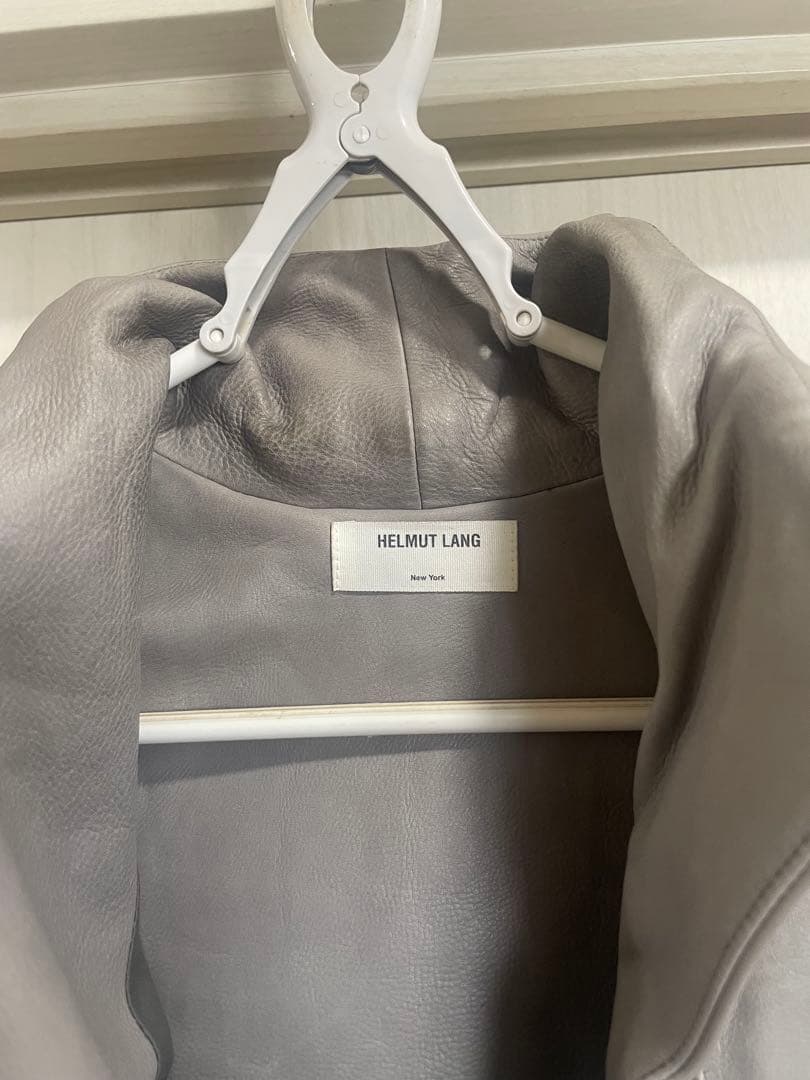 Helmut Lang ヘルムート・ラング　レザー　ジャケット　グレー　リック