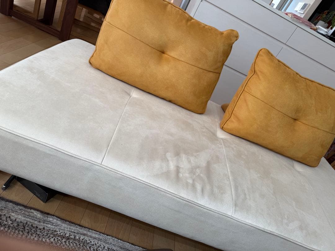 ⭐︎ばし⭐︎USED 関家具 アルフレードソファ ミルクティー幅183cm