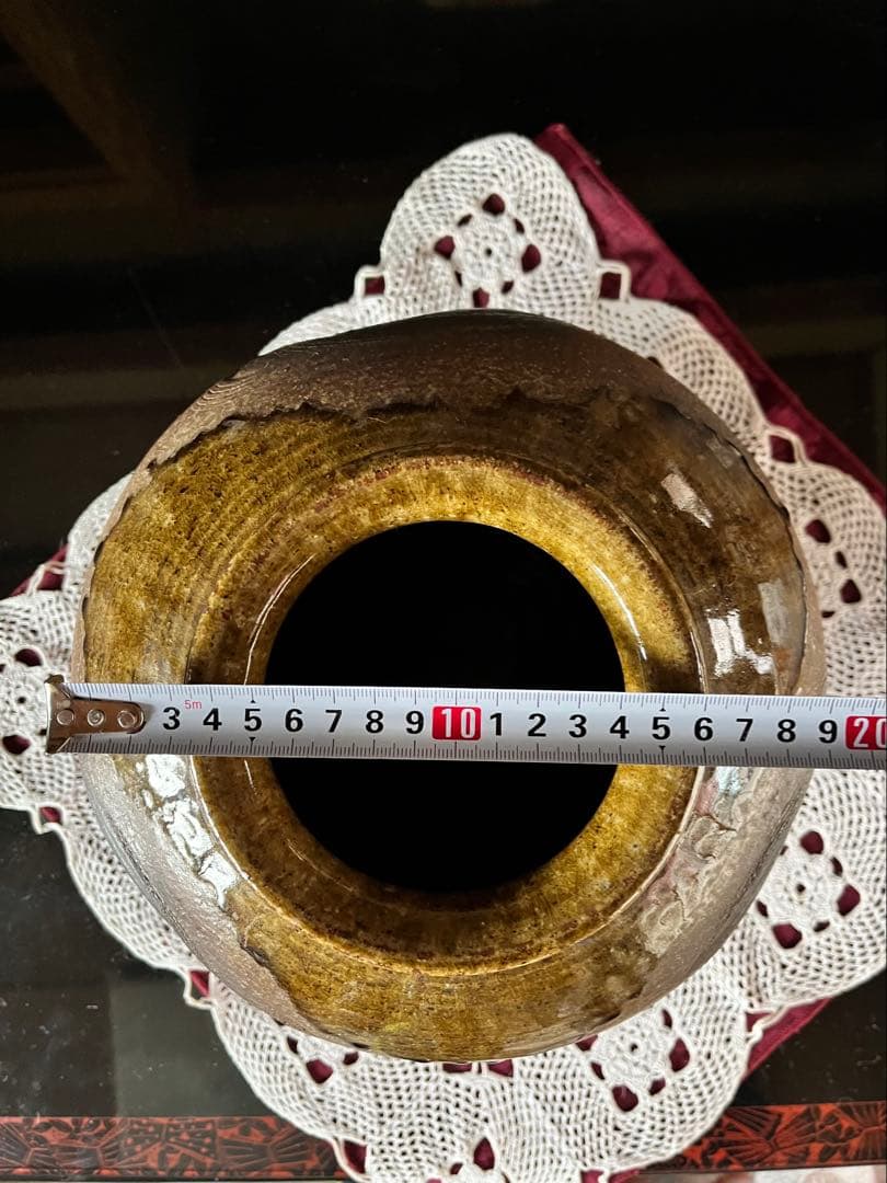 信楽焼 壺銘有 時代 古作 花器 花入 華道具 置物 古美術 在名 陶印 骨董