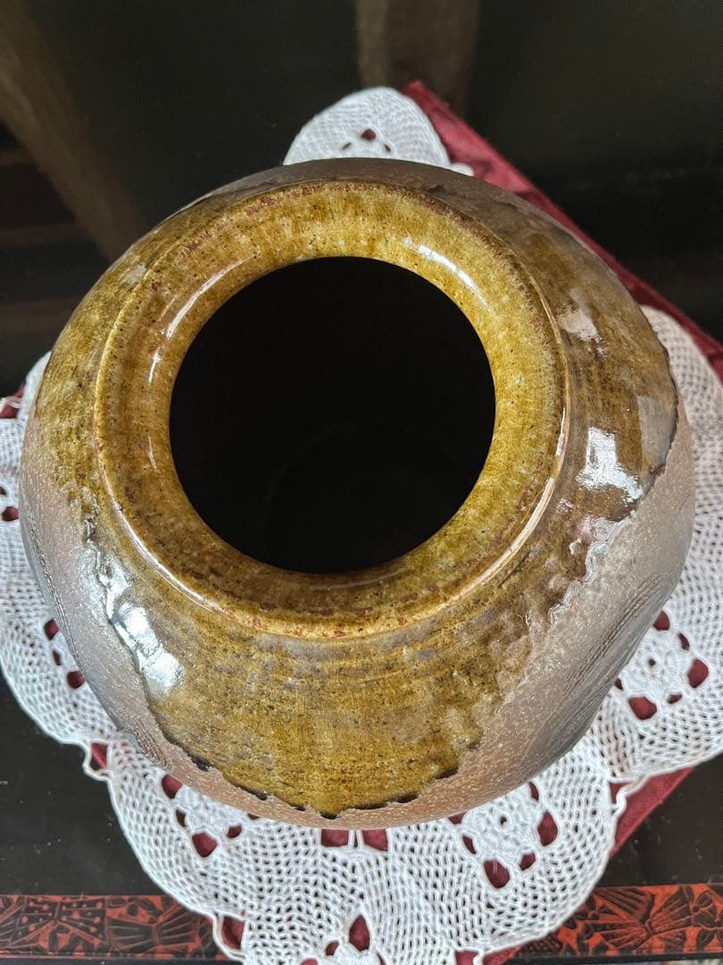 信楽焼 壺銘有 時代 古作 花器 花入 華道具 置物 古美術 在名 陶印 骨董