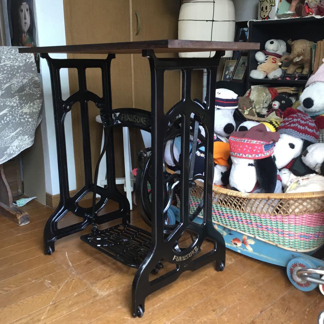 ※アンティーク※ FUKUSUKE足踏みミシン脚のテーブル　アイアン