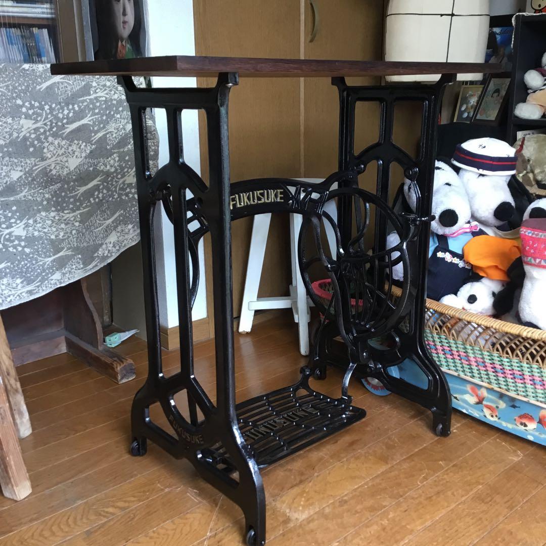 ※アンティーク※ FUKUSUKE足踏みミシン脚のテーブル　アイアン