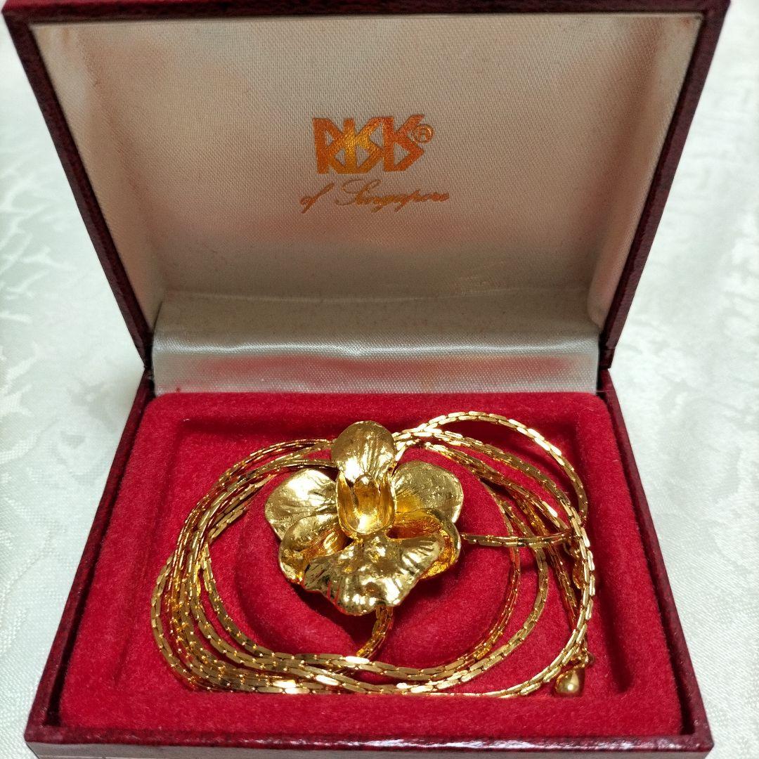 RISIS　22K　蘭ネックレス　ジュエリー　ループタイ　＊新品・未使用品＊