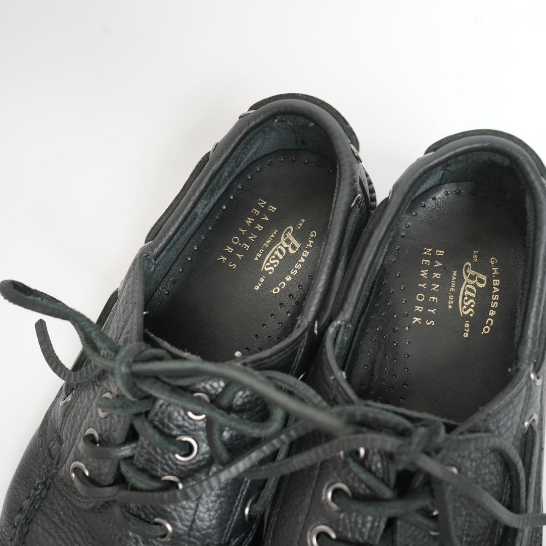 未使用級✨バーニーズニューヨーク×ジーエイチバス レザーデッキシューズ　27cm