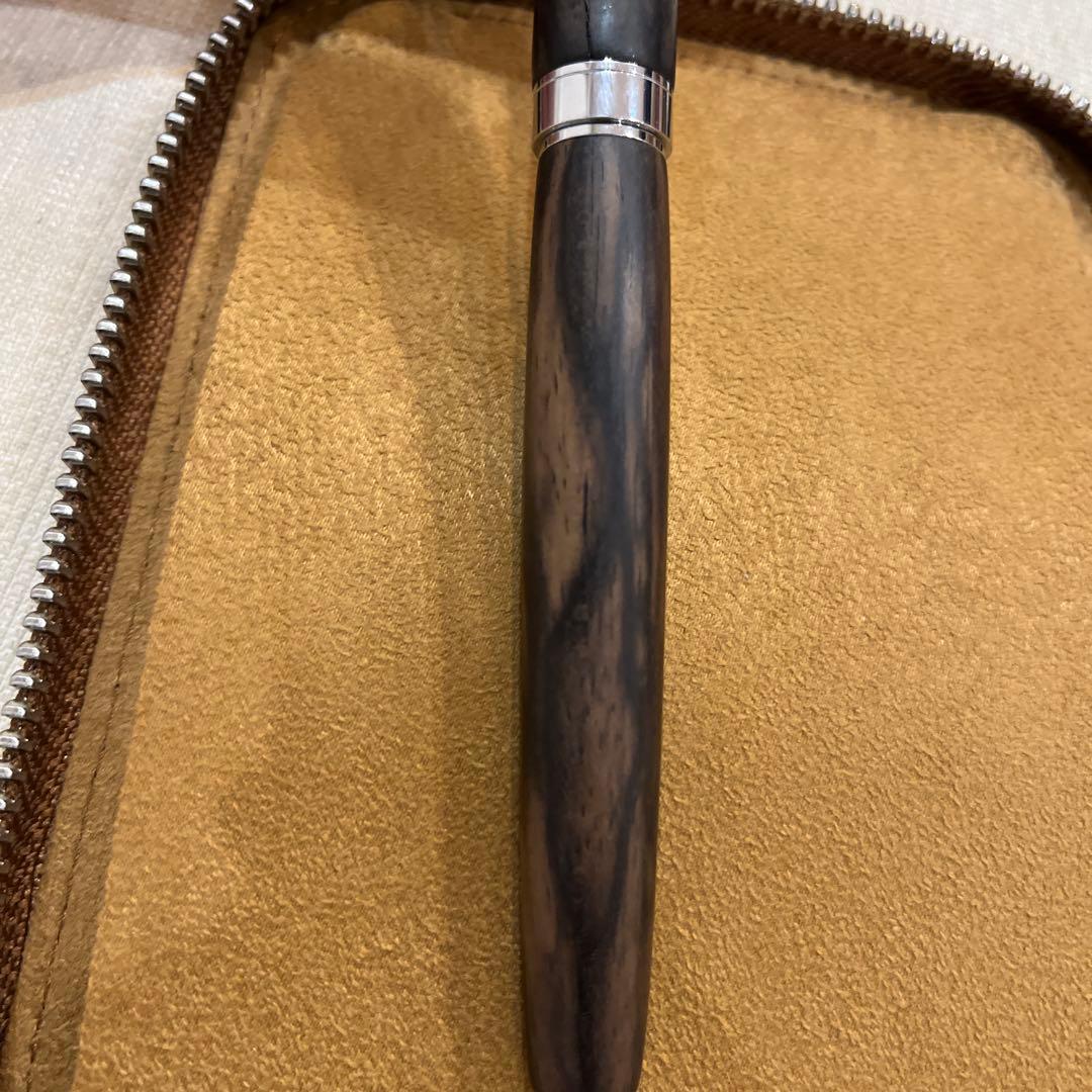 黒柿孔雀杢　極上　万年筆